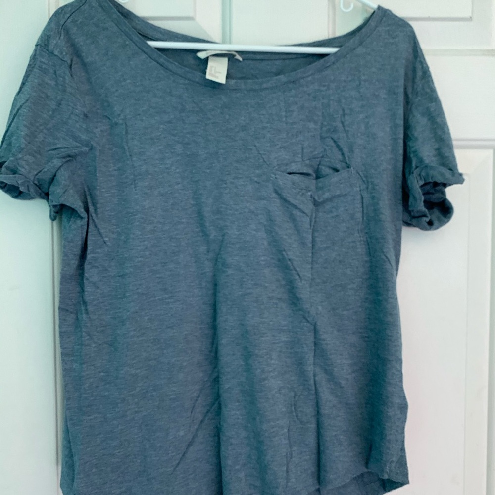 H&M Basic Blue/Grey Shirt